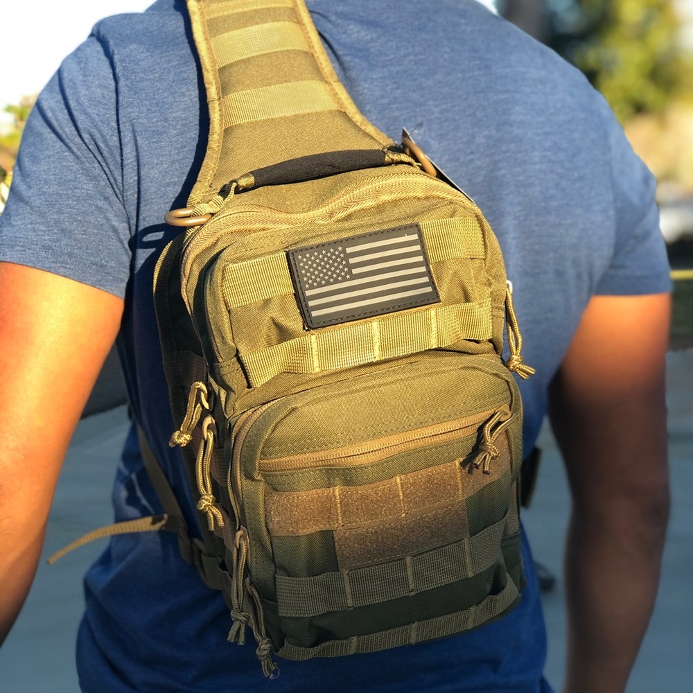Green/Tan Tactical sling bag